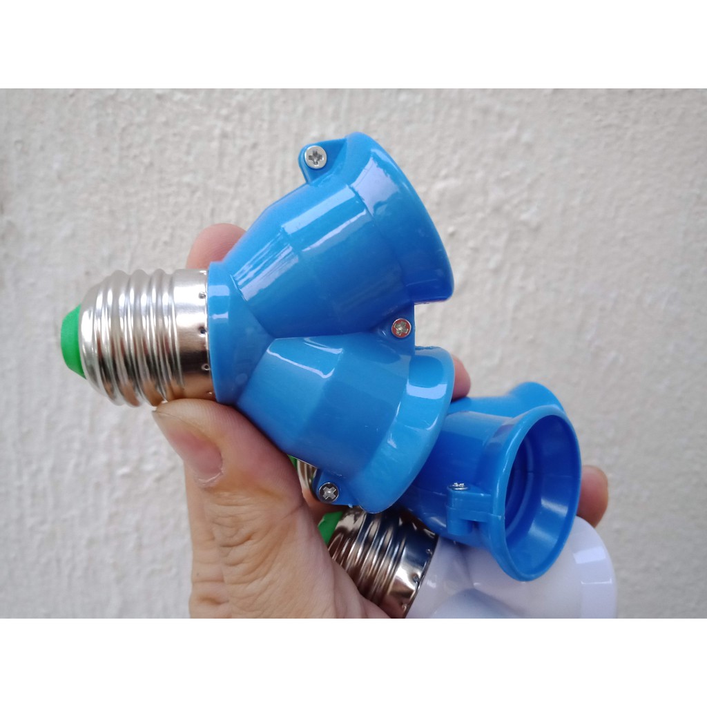 Đầu chia đui đèn 1-2, 1-4 đui xoáy chuẩn E27, Đui đèn 1 chia 2, 1 chia 4