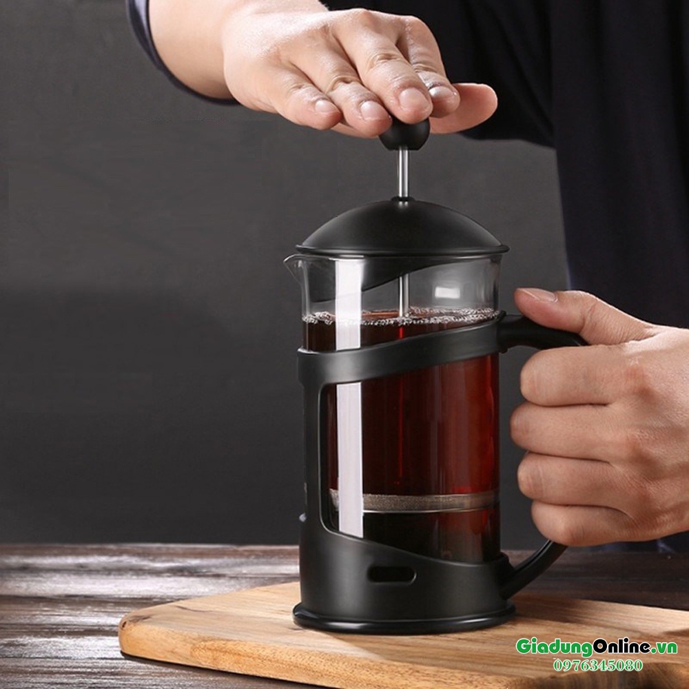 Bình Thủy Tinh Pha Trà Cà Phê Lock&amp;Lock French Press 800ml LLG018