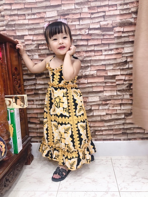 Đầm maxi đan dây cho bé