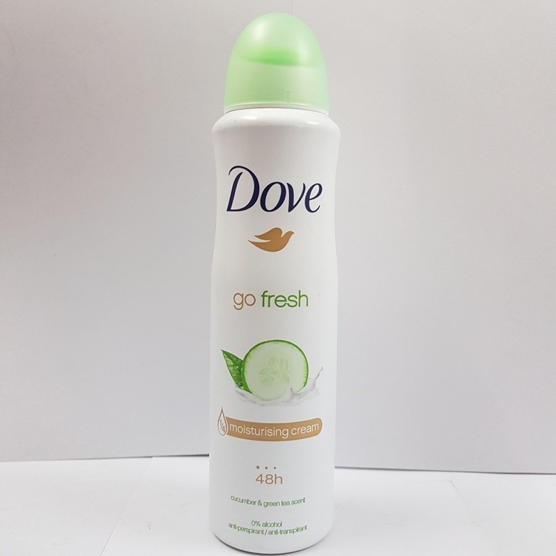 Xịt khử mùi DOVE dưa leo và trà xanh 150ml( chính hãng)