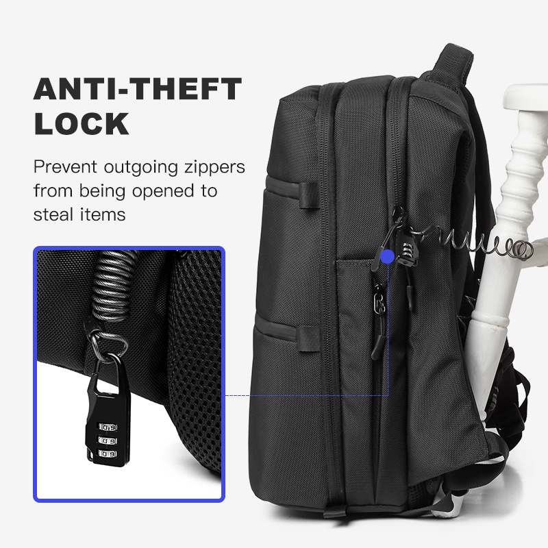 Balo OZUKO chống thấm nước có cổng sạc USB cao cấp tiện dụng cho nam