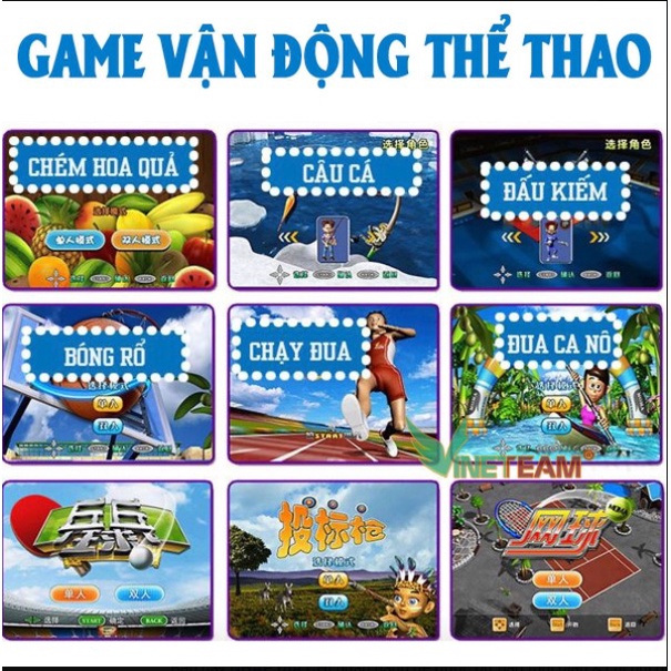 Tặng Dây Nhảy Đếm Số Điện Tử Thảm nhảy Smart Tại Nhà, thảm chơi game sẵn 200 trò trí tuệ, cổng AV, kết nối không dây