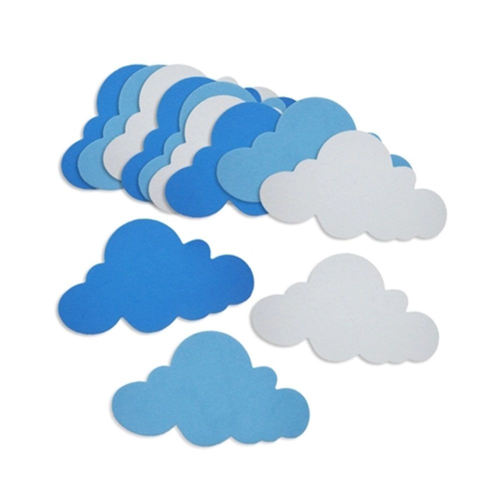 Epoch Set 12 Miếng Dán Tường Trang Trí Hình Đám Mây Bằng Xốp Eva Nhiều Màu Phong Cách Hiện Đại Dành Cho Trẻ Em Diy