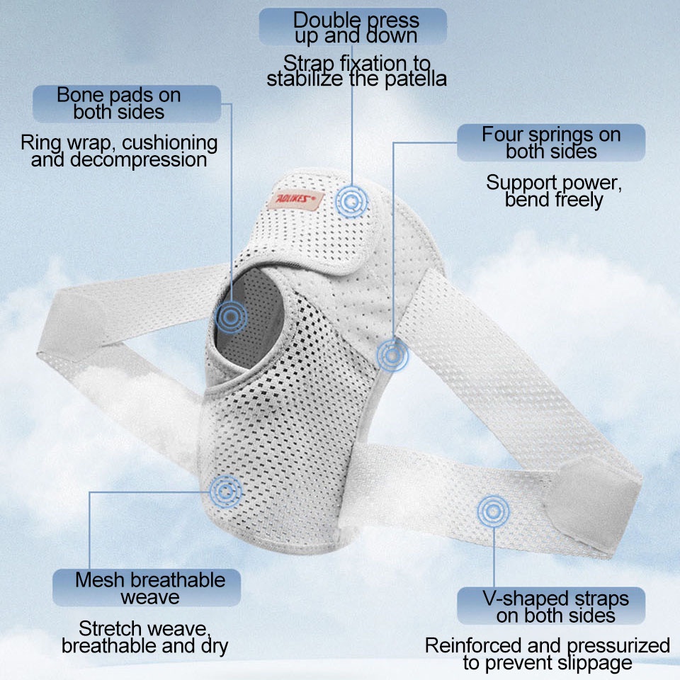 AOLIKES Miếng đệm hỗ trợ đầu gối thoáng khí hỗ trợ làm giảm đau khớp hiệu quả