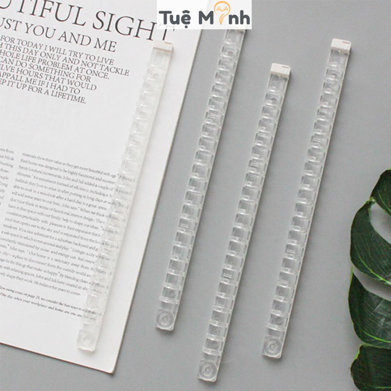 Thanh còng nhựa đóng gáy B5 26 lỗ P13 kẹp tài liệu làm binder sổ còng refill