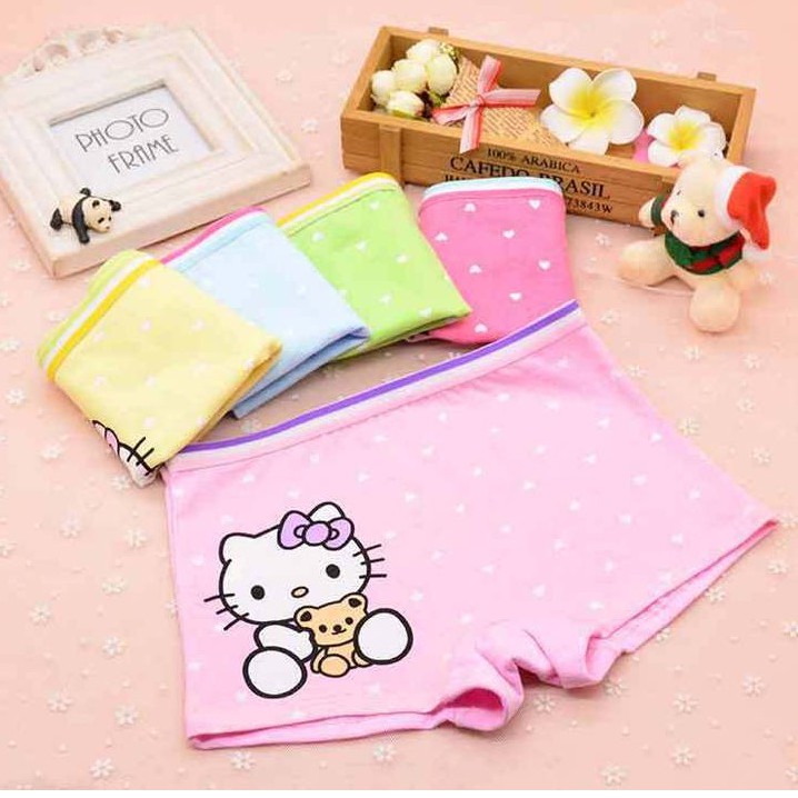 Combo 3 quần chip đùi, quần lót cotton họa tiết đáng yêu xinh xắn cho bé gái QLTE01