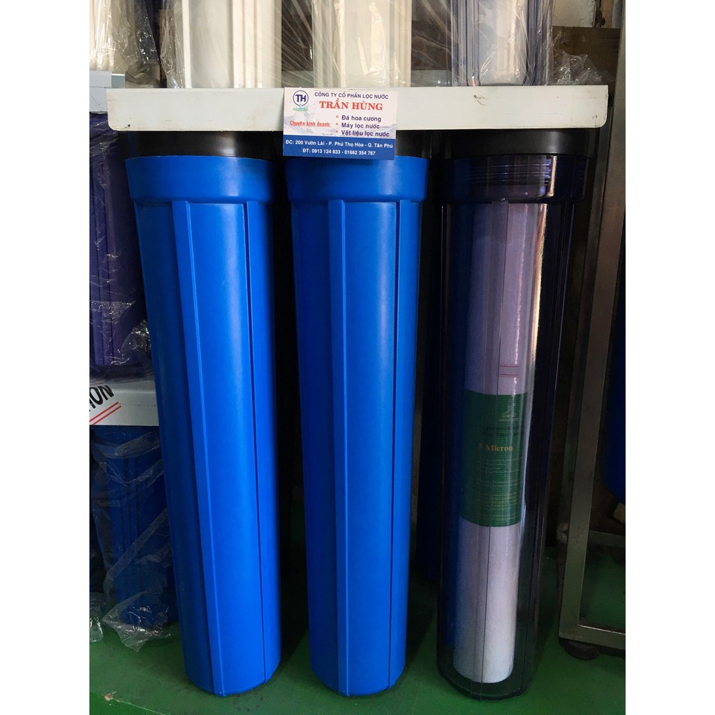 BỘ 3 CẤP LỌC  ⚡️ XẢ KHO ⚡️ 20 INCH 1 RON - BỘ 3 LỌC NƯỚC,CẶN BẨN,KHỬ MÙI - BỘ 3 LỌC THÔ ĐẦU NGUỒN