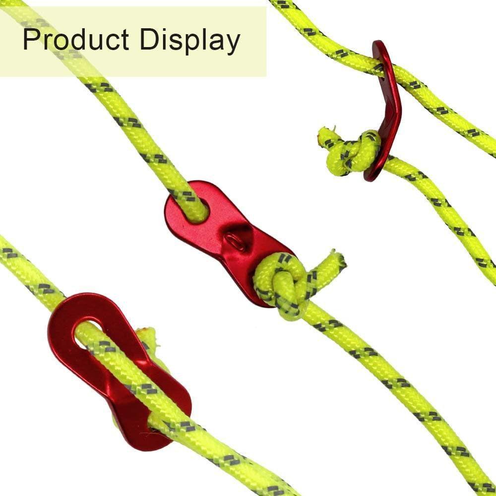 Dây Thừng Cắm Trại Phản Quang 4mm Kèm Móc Tùy Chỉnh Tiện Dụng Cho Hoạt Động Ngoài Trời