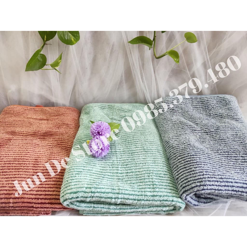 KHĂN TẮM KẺ HÀN QUỐC CAO CẤP MẪU MỚI NHẤT SIÊU MỀM ĐẸP - KT 70X140CM