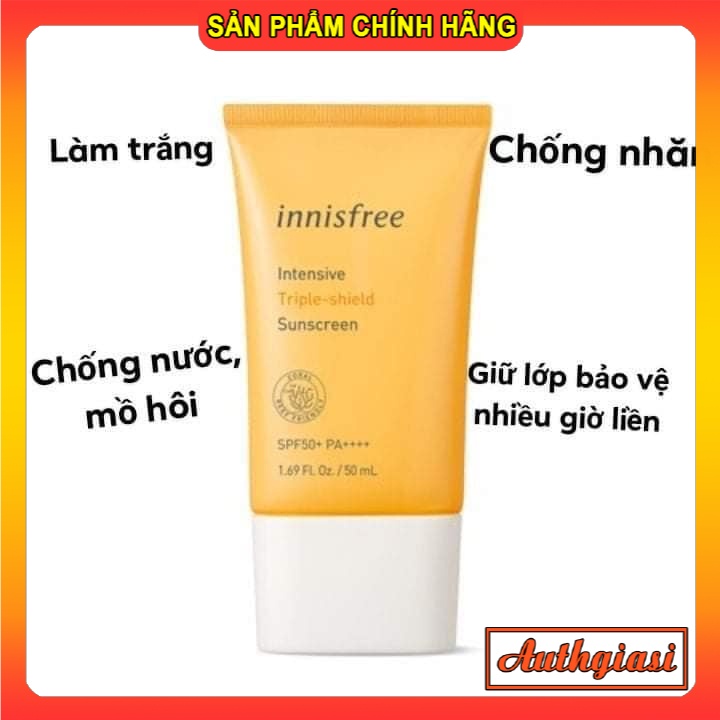 Kem chống nắng Innisfree Daily Mild \ No Sebum \ Triple Shield \ Longlasting KCN 50ml