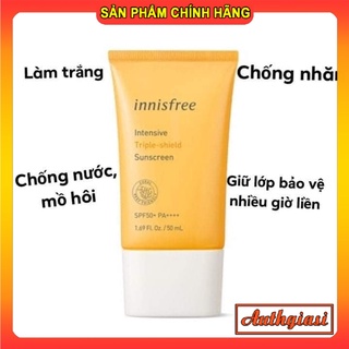 Kem chống nắng Innisfree Intensive Triple Shield Spf50+ PA++++ Ba Tác Dụng Chuyên Sâu Cho Mọi Loại Da (Mẫu Mới 2019)