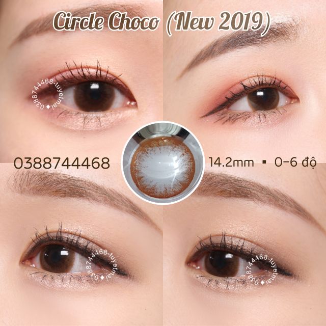 [ Ảnh Thật ] Lens Cận Màu Nâu Tự Nhiên Circle Choco 14.2mm - Kính Áp Tròng Hàn Quốc Vassen Sexy Me