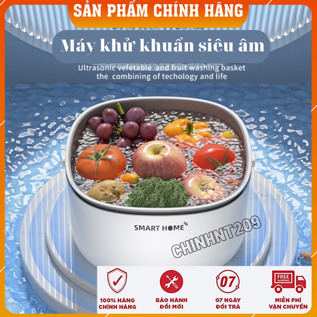 Máy rửa SmartHome Khử trùng, tiệt trùng Thực phẩm bằng Sóng siêu âm