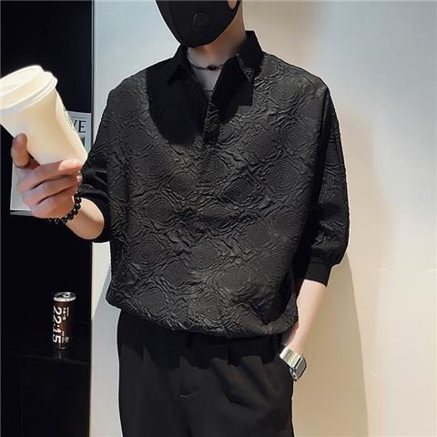 Áo Sơ Mi Ngắn Tay Dáng Rộng Thiết Kế Giản Dị Dễ Phối Đồ Dành Cho Nam