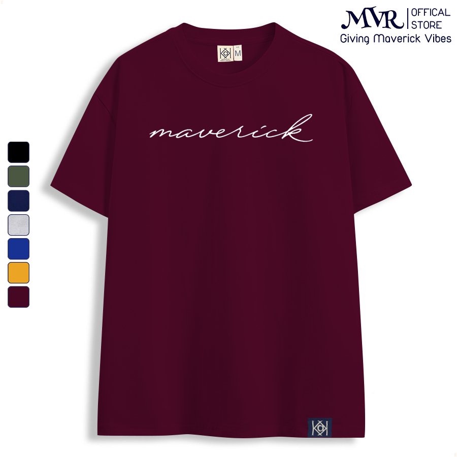 Áo thun cotton chữ kí basic logo Maverick localbrand MVR nhiều màu đen xanh trắng đỏ vàng hồng LITH19102001