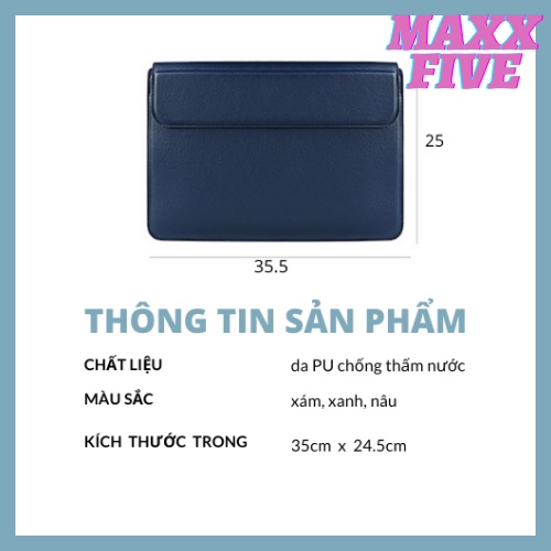 Túi chống sốc bao da Laptop / Macbook cao cấp 13,3 14 15,6 inch PU08 - Bảo Hành 1 Năm I Đựng Bao Da Nam Nữ II 2022