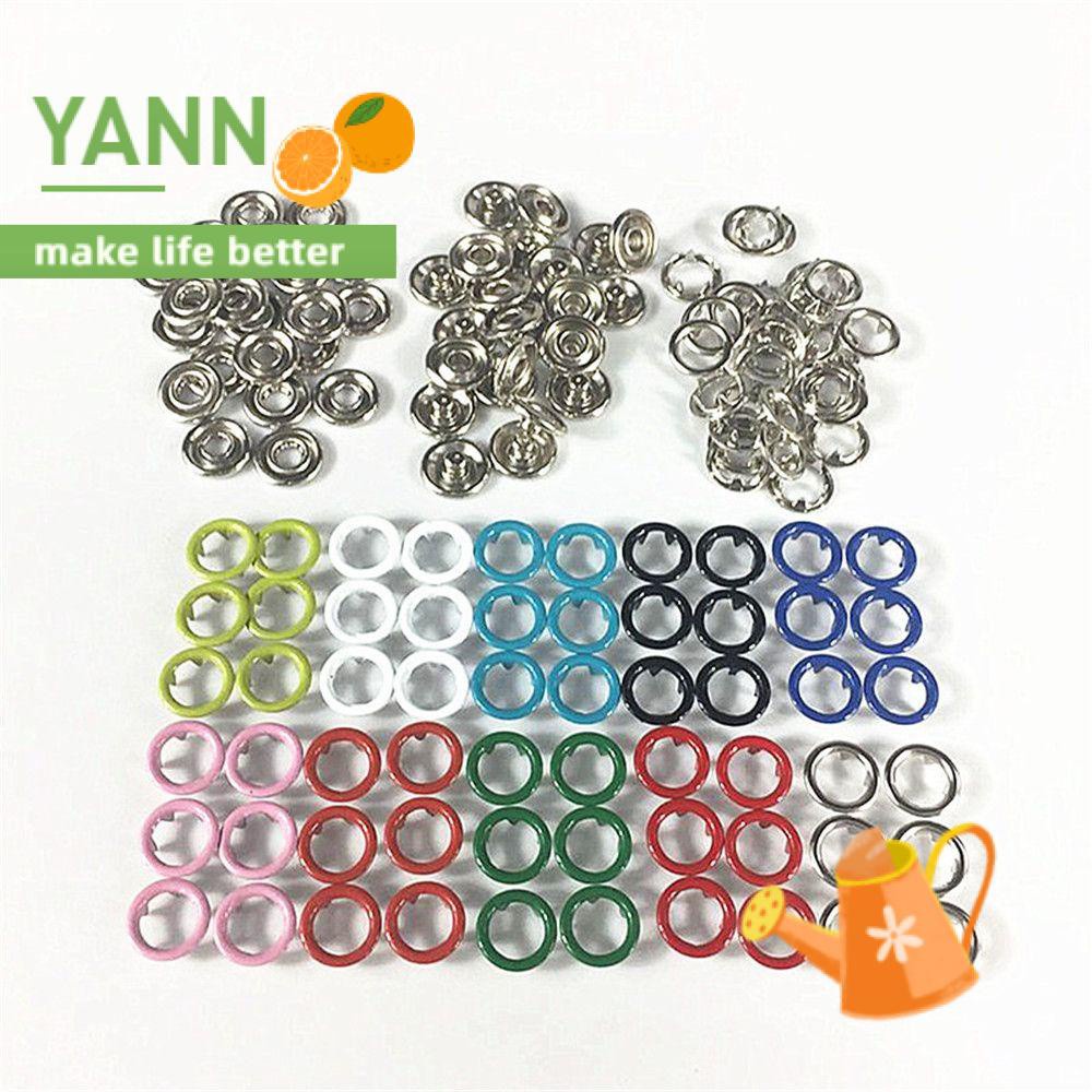 Bộ 10 Bộ 40 Nút Bấm Tròn Bằng Kim Loại Chuyên Dụng Cho May Vá Quần Áo/ Sổ Tay Diy