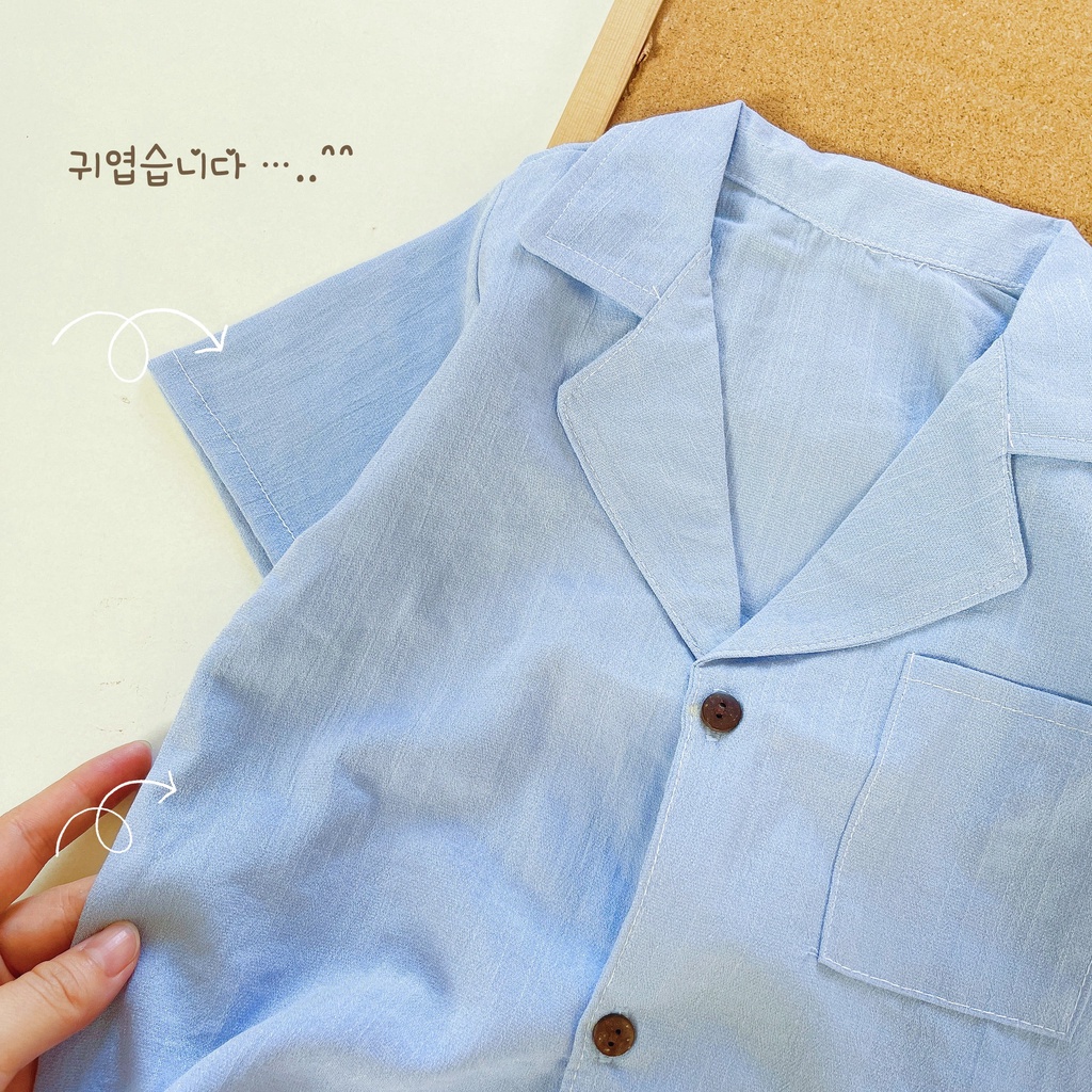 Bộ vest bé trai bé gái, bộ pijama đũi trơn siêu mát, siêu thoải mái cho bé từ 6-27kg Moobaby shop