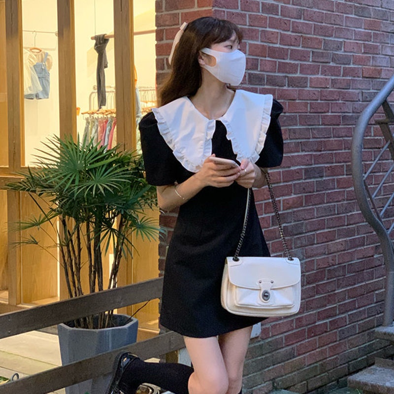 Đầm Tay Ngắn Cổ Búp Bê Thời Trang Dành Cho Nữ