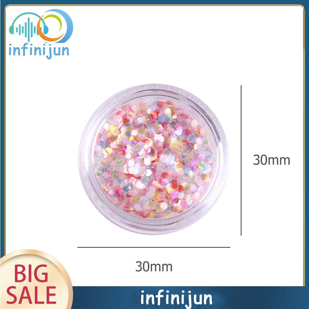 1 Hộp Kim Tuyến Lục Giác 3d Trang Trí Móng Tay