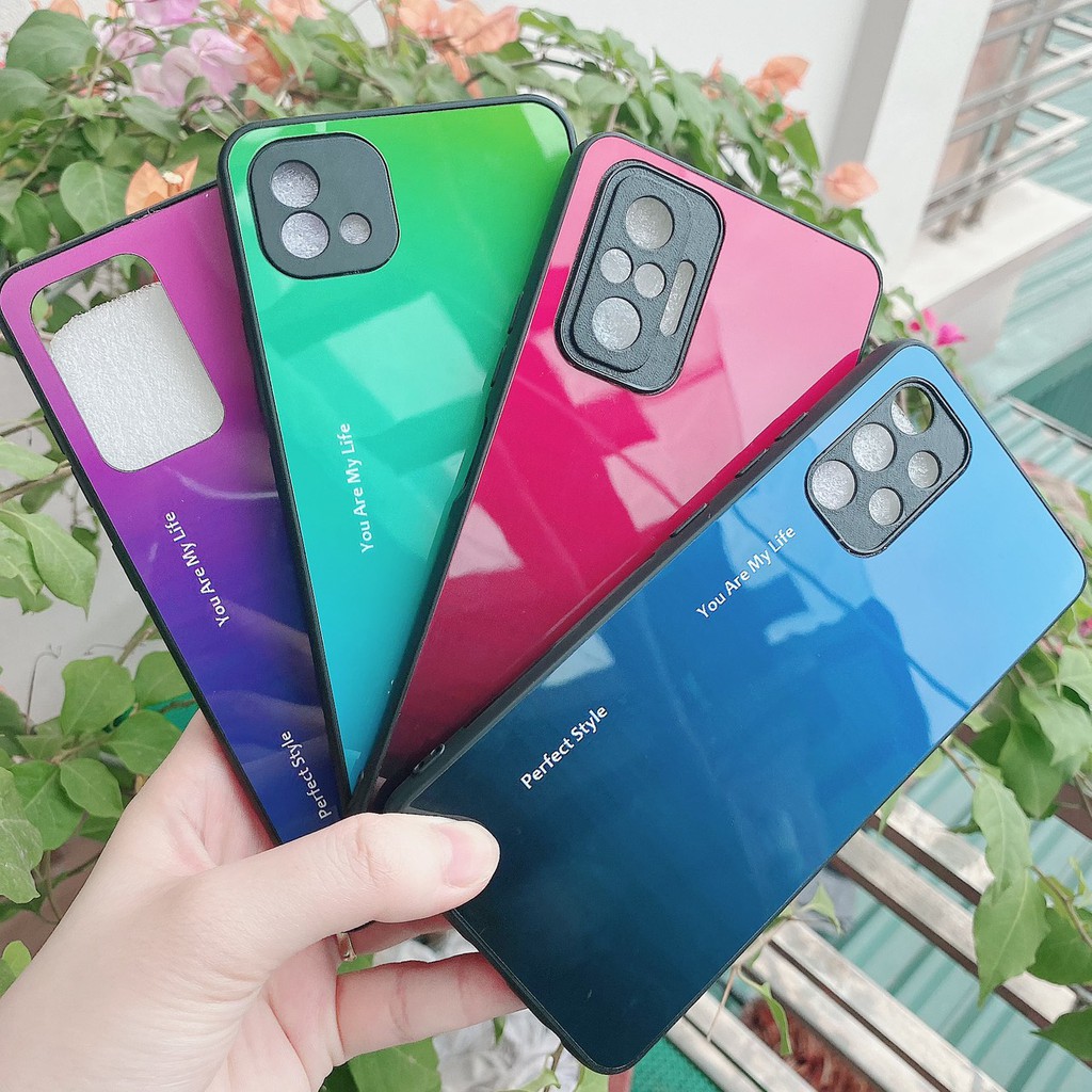Ốp lưng mặt kính cầu vồng cho Redmi K40 / K40 pro / K20 / K20 Pro