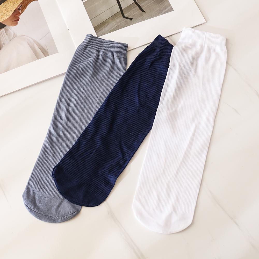 ROSE Set 10 Đôi Tất Siêu Mỏng Thoáng Khí Kẻ Sọc Đen Thời Trang Mùa Hè Cho Nam Giới