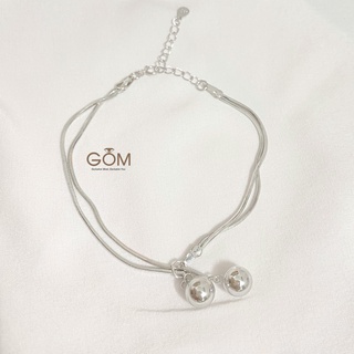 Lắc Tay Bạc GOM Dây Đôi Chuông LTTB34