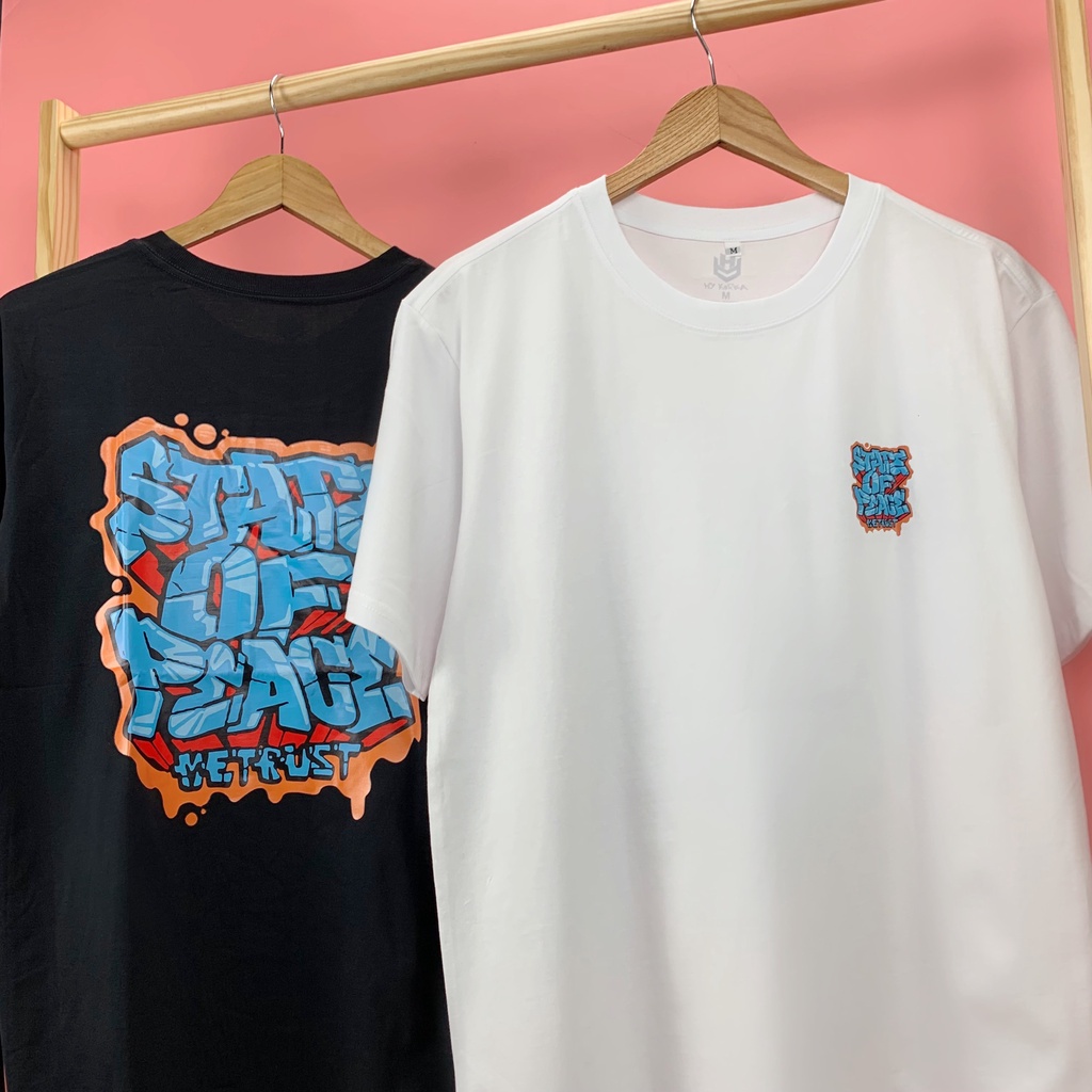 Áo Thun Nam HY KOREA Tay Lỡ Form Rộng Cotton 100% Grafity StateofPage Phong Cách HipHop 88.