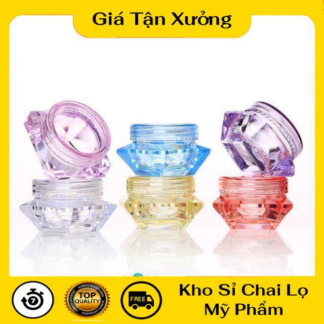 Hủ Đựng Kem ❤ TRÙM SỈ ❤ Hũ đựng mỹ phẩm 5g kim cương , Hũ đựng kem , chai lọ Hũ mỹ phẩm , Hũ chiết mỹ phẩm .