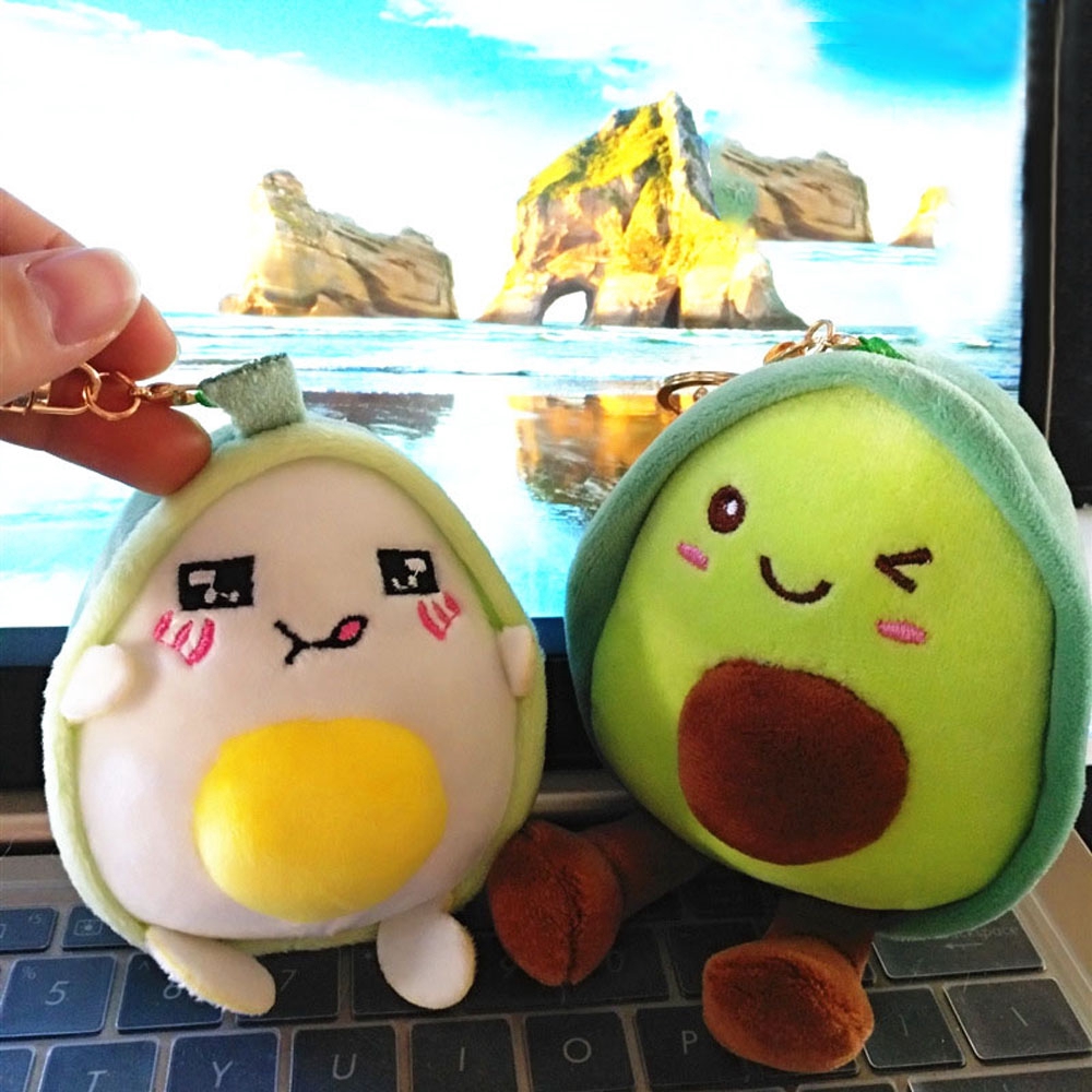 Móc Khóa Hình Quả Bơ Nhồi Bông Xinh Xắn