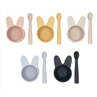 <có sẵn> Set chén & muỗng ROCOU thỏ cực xinh