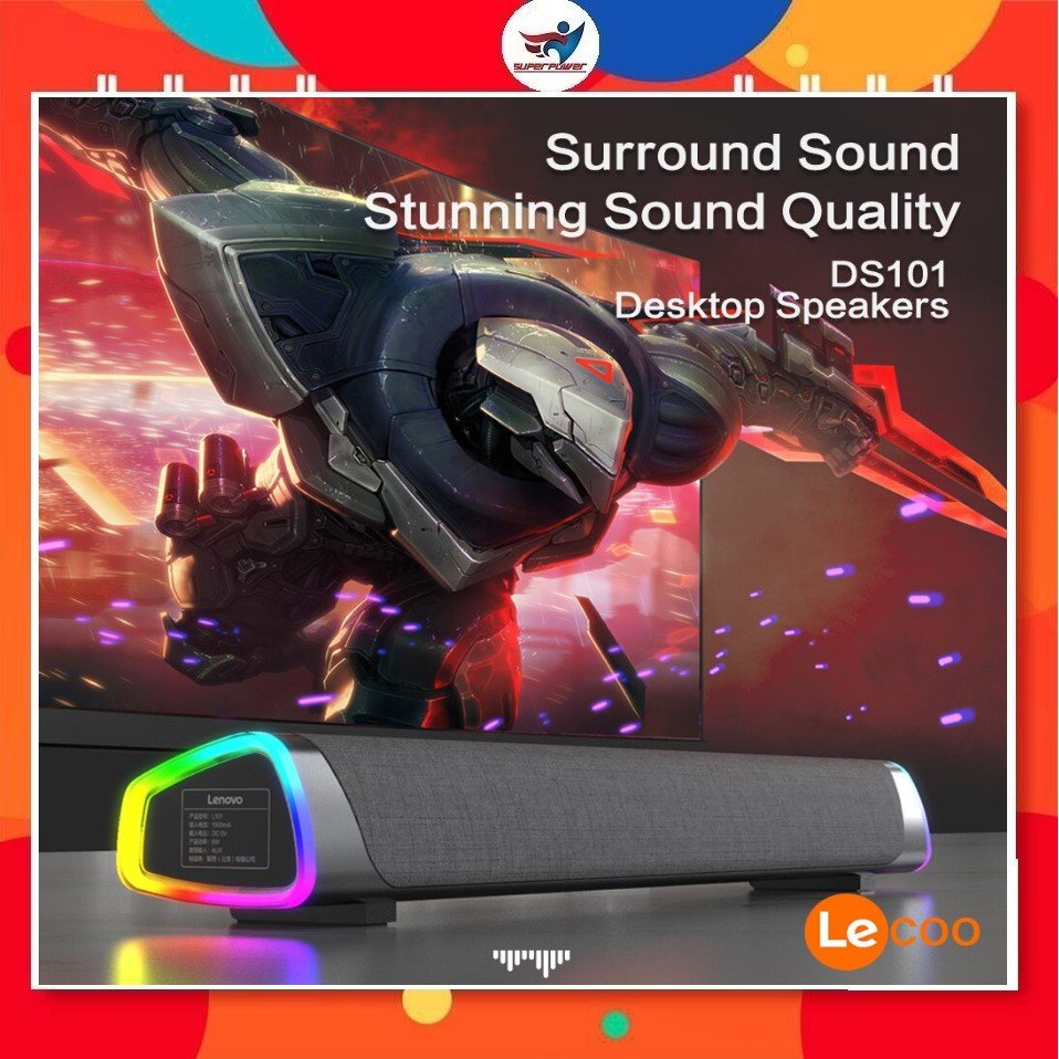 Lenovo Lecoo Loa Máy Tính DS101 , TS33 Loa Siêu Trầm Âm Thanh Nổi Âm Nhạc Vòm