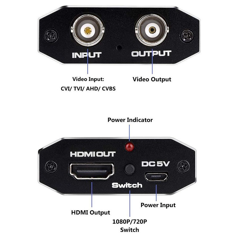 Bộ Chuyển Đổi Hdmi Tvi / Cvbs / Ahd Sang Hdmi Full Hd 4k 720p / 1080p / 3mp / 4mp / 5mp Bnc Sang Hdmi