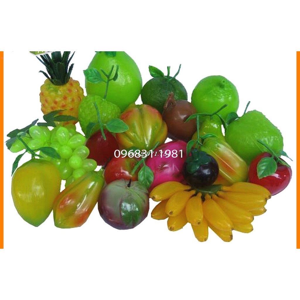 Túi trái cây hoa quả nhựa LOẠI TO NHƯ THẬT bày mâm ngũ quả dạy các bé mầm non, trang trí - to đẹp như thật