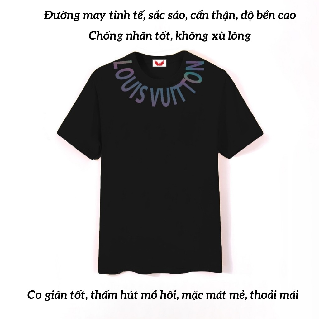 Áo Thun unisex Phản Quang Louis Viền Cổ form rộng tay lỡ chất Cotton freesize cho nam và nữ, co giãn thoải mái PQ28 4T | BigBuy360 - bigbuy360.vn