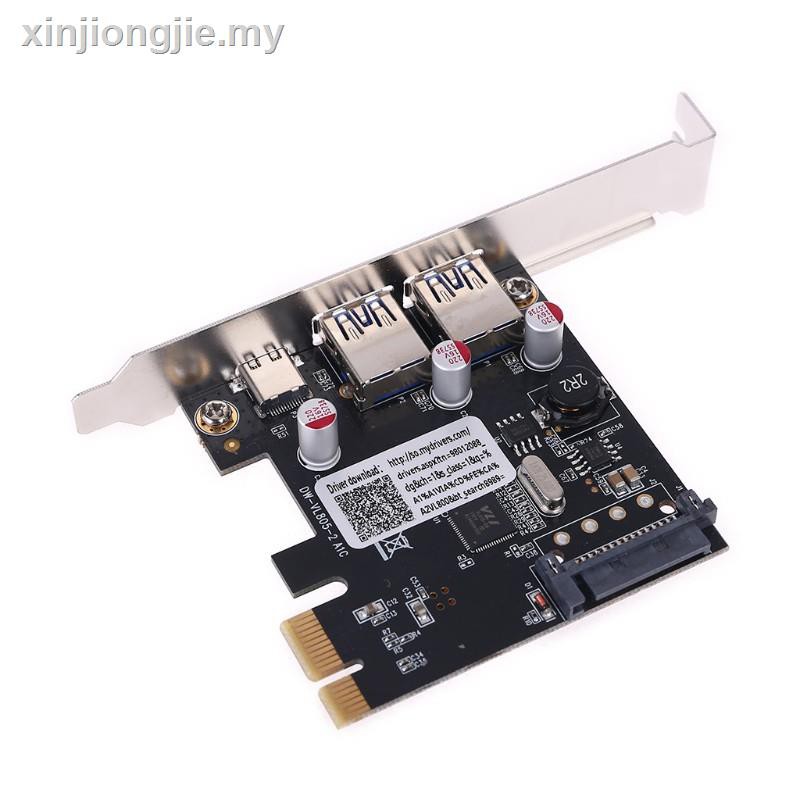 Bộ Chuyển Đổi Pcie Pci Express Sang Usb 3.1 Type-C 2 Cổng 3.0 Type-A Thẻ | BigBuy360 - bigbuy360.vn
