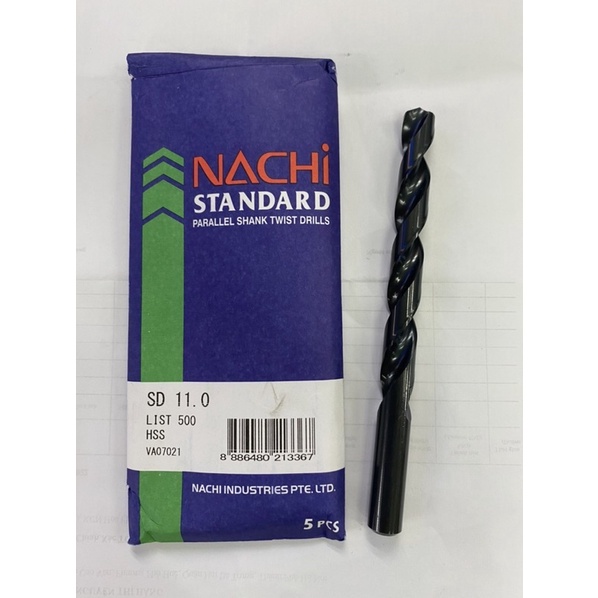 Mũi Khoan thép Nachi List 500 từ phi 10,1 đến 11mm, Hàng chính hãng chất lượng cao.