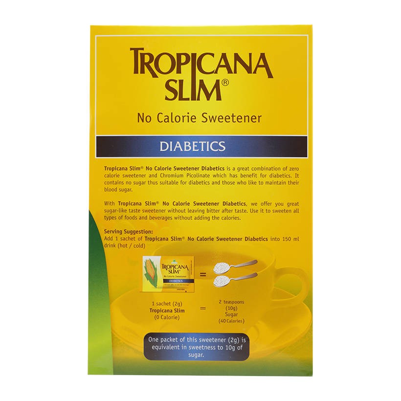 Đường ăn kiêng Tropicana Slim Diabetics hộp 100g 50 gói x 2g