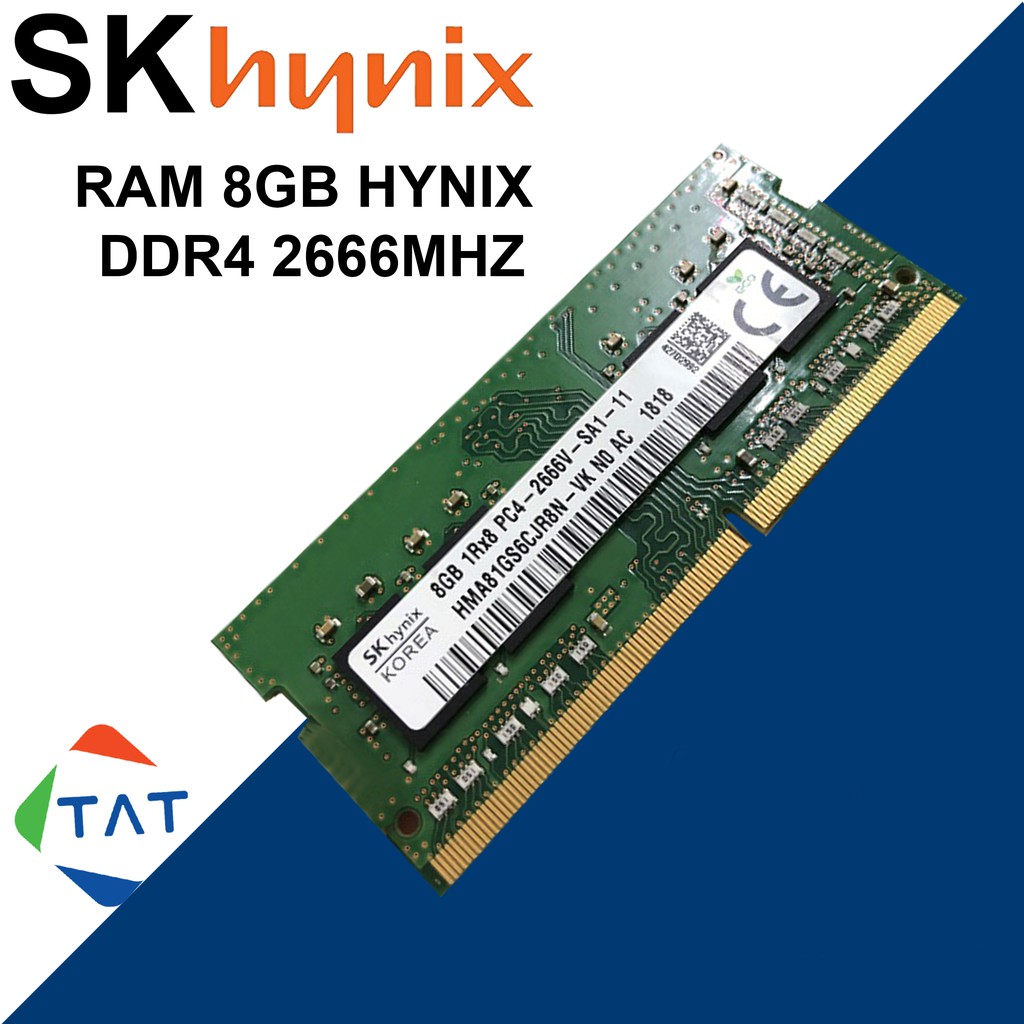 Ram Laptop Hynix 8GB DDR4 2666MHz Chính hãng - Bảo hành 36 tháng