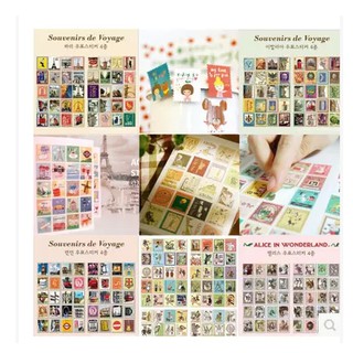 Set 80 miếng sticker tem phong cách Hàn Quốc: