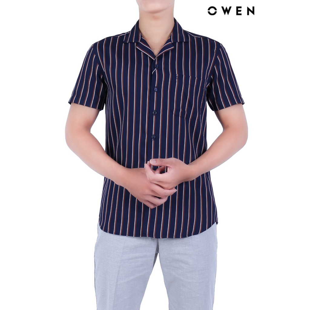 Áo sơ mi ngắn tay OWEN Relaxfit có túi - AE20714NT