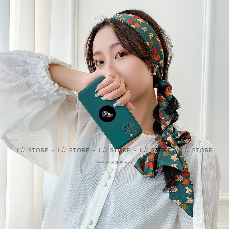 Khăn lụa buộc tóc kết hợp choàng cổ phong cách Vintage đủ màu lựa chọn