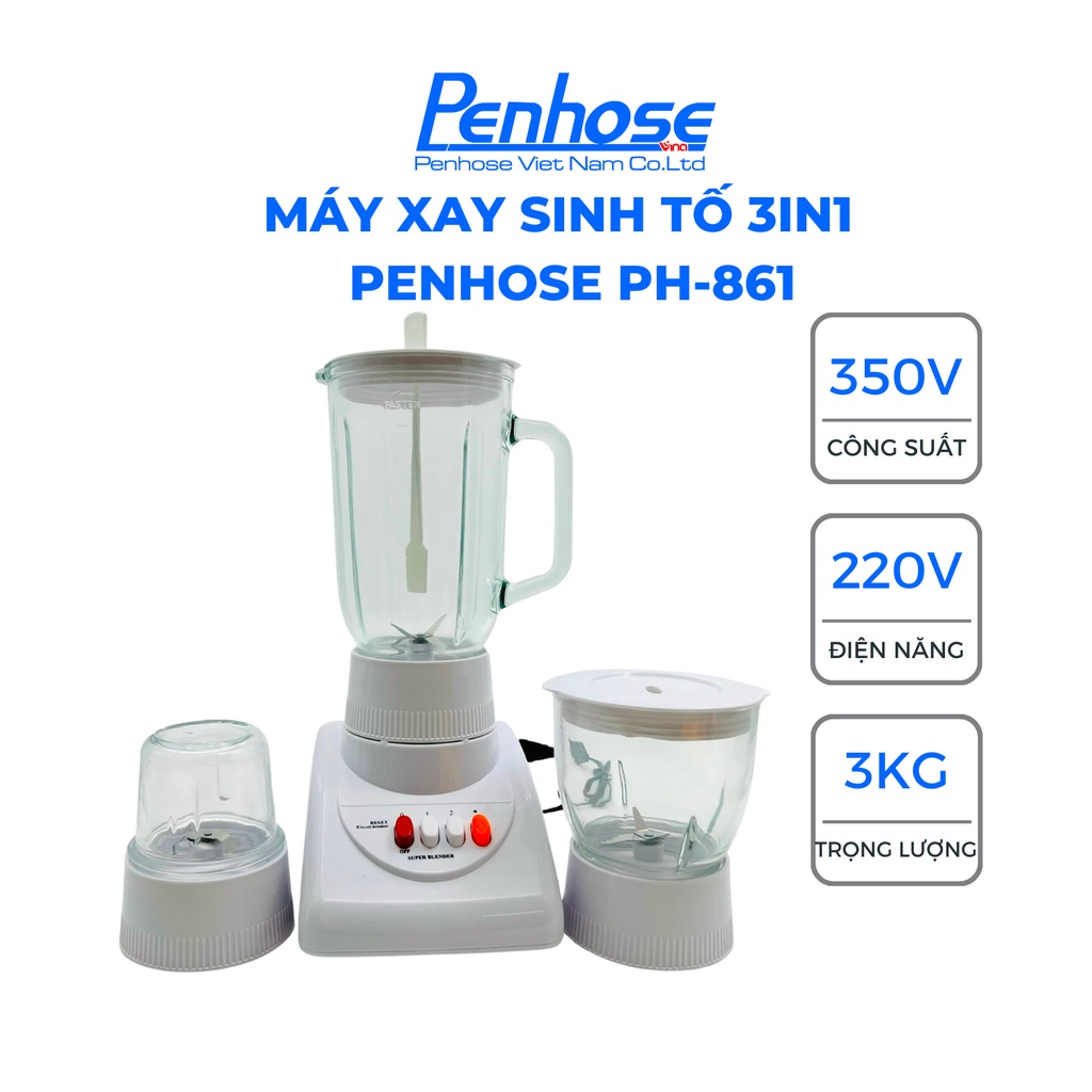 Máy xay thức ăn cho bé đa năng 3in1 model PH-861 chính hãng Penhose (bảo hành 12 tháng)