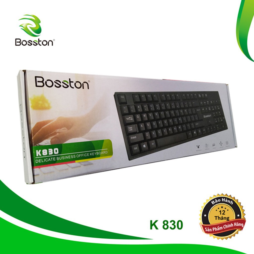 Bàn phím giả cơ Bosston K830 có Led, USB Chính Hãng, Phù hợp chơi game, làm việc văn phòng, học tập