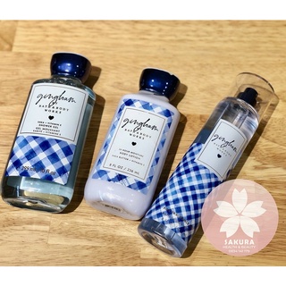 Bộ sản phẩm body mist, sữa tắm, lotion Gingham Bath and Body Works