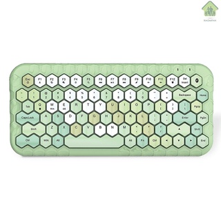 Bàn Phím Bluetooth Không Dây Mini 83 Phím Màu Xanh Lá Cho Điện Thoại / Máy Tính Bảng / Laptop