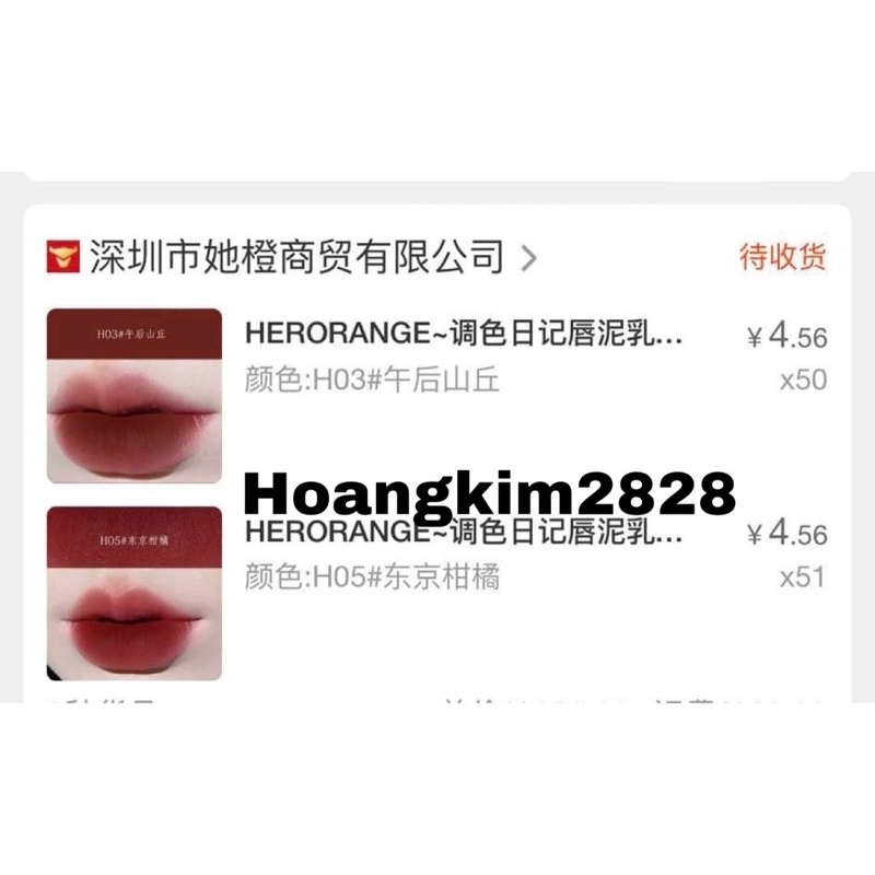 Son kem Herorange nội địa trung bản vuông