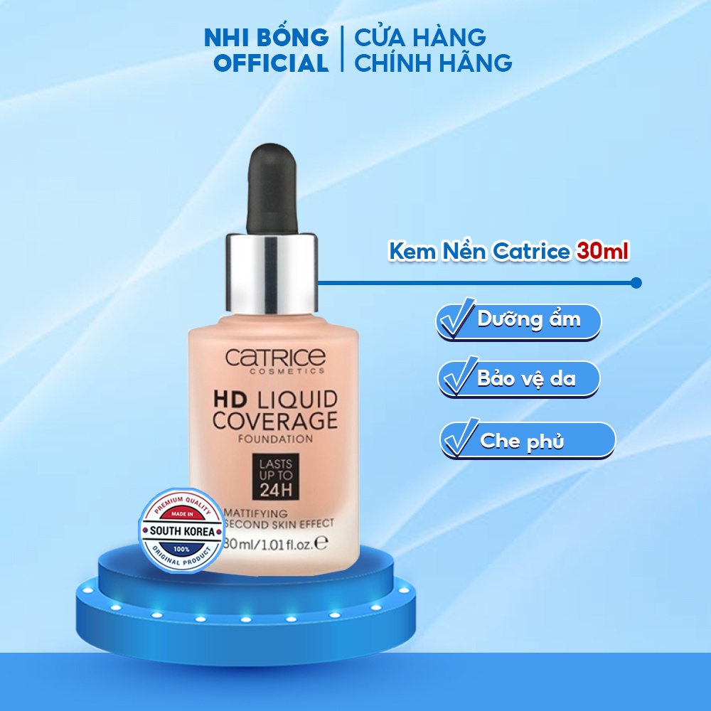 Kem Nền Catrice Hd Liquid Coverage Foundation Lasts Up To 24h Đức 30ml [CAM KẾT CHÍNH HÃNG]