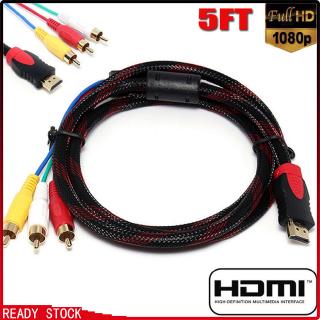 Cáp nối dài chuyển đổi âm thanh hình ảnh HDMI sang 3-RCA AV cho HDTV