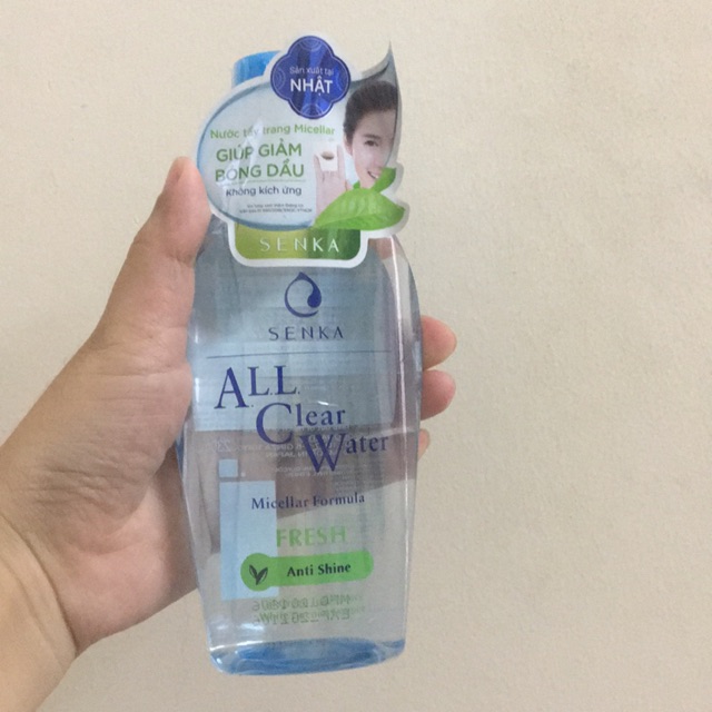 (HCM) Nước tẩy trang Micellar Senka A.L.L Clear Water Fresh 230ml